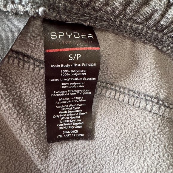 Spyder‎ Men's Jogger Style Elastic Waist Fleece Sweatpants Silver/Gray Small Gym - Picture 9 of 15